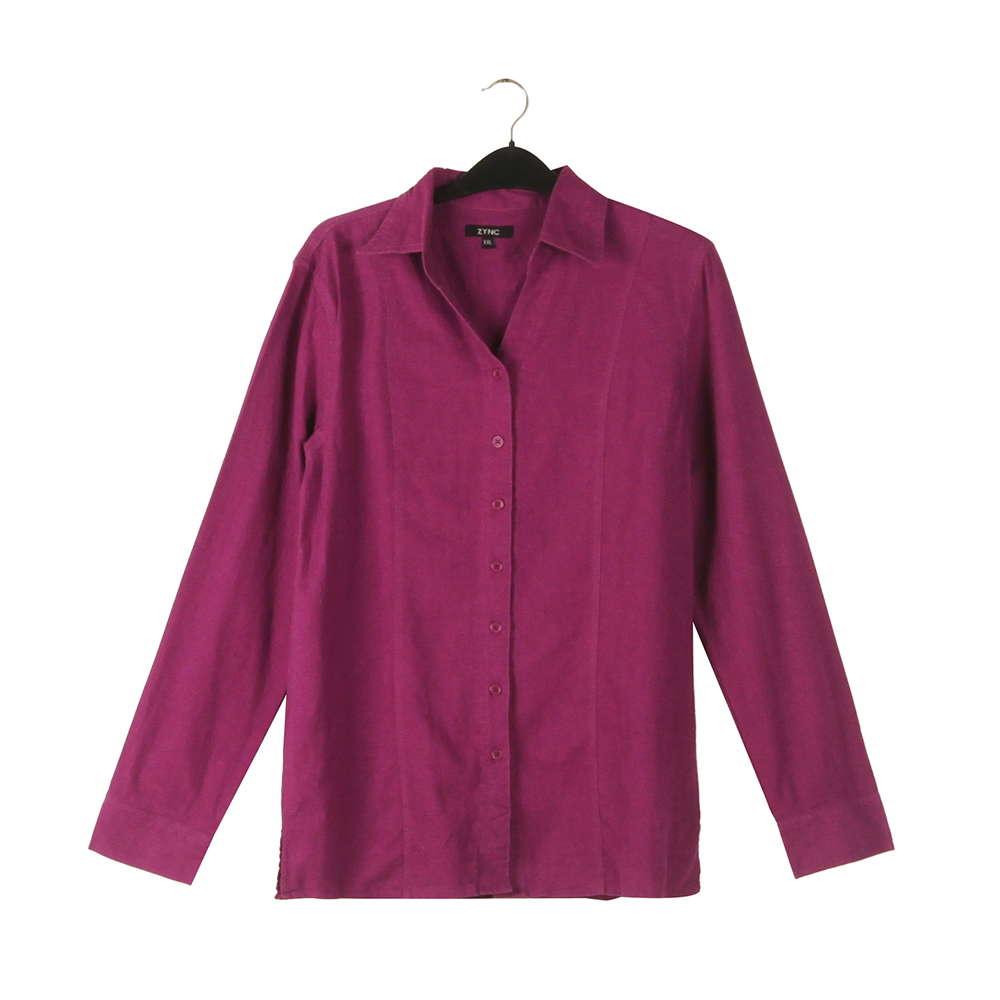 Stockpapa Женские однотонные рубашки против морщин винно-красного цвета